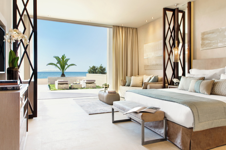 Tiara Holidays - Sani Dunes - deluxe family suite private garden beachfront